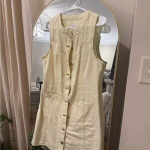 Le Lis Cream Sleeveless Mini Dress